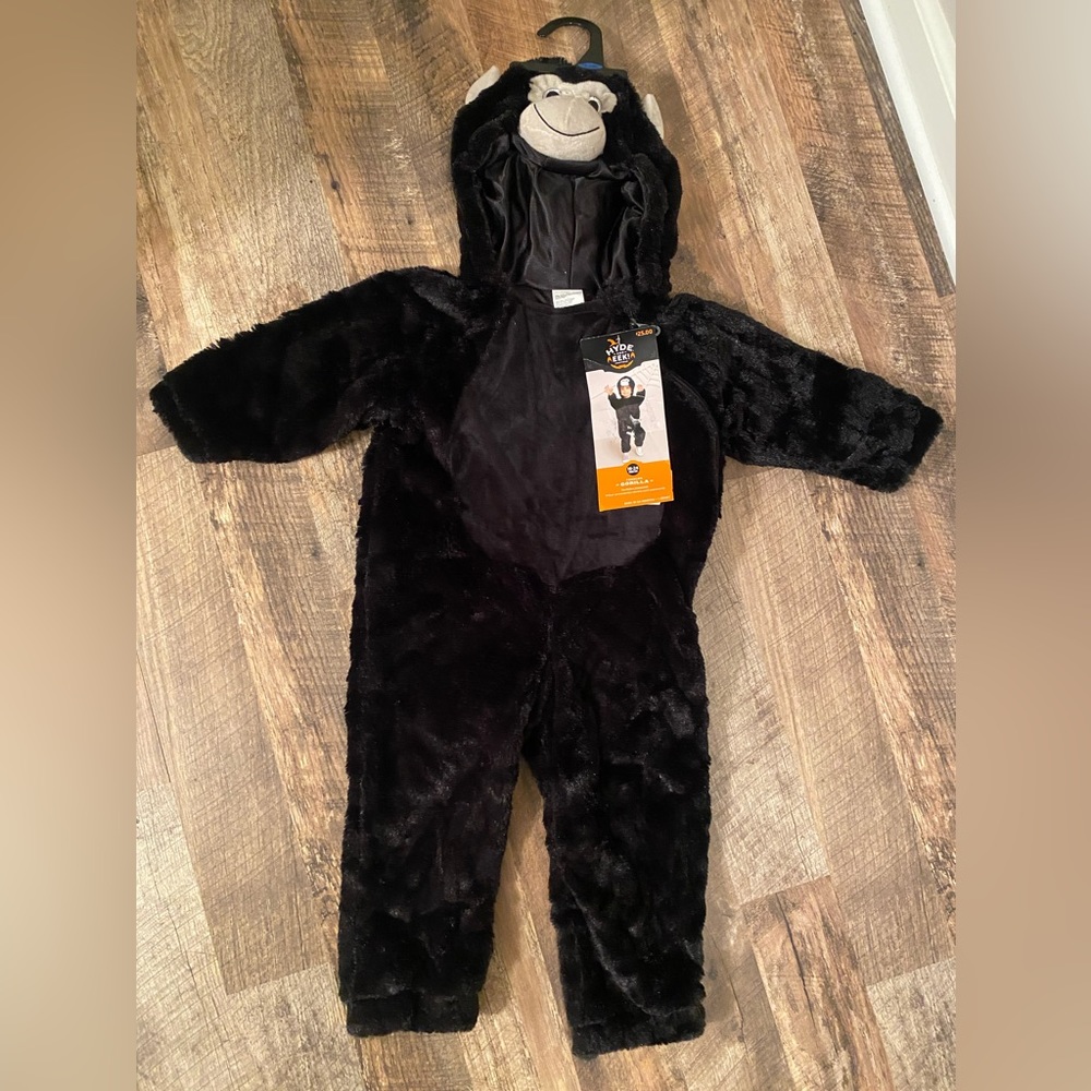 NWT Toddler Gorilla Costume Size 18-24 Months NEW onesie